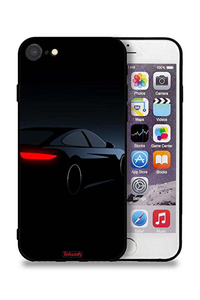 Tolwak غطاء حماية لجهاز Apple iPhone 8 - سيارة داكنة