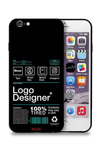 Tolwak Apple iPhone 6 Plus/6s Plus Protective Case Logo Designer Sticker