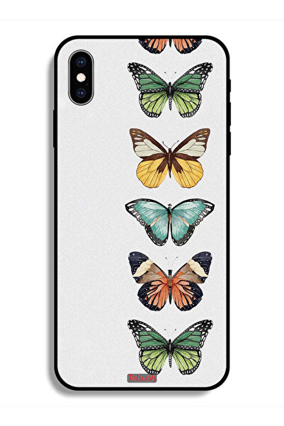 Tolwak جراب حماية لهاتف Apple iPhone X برسومات أربع فراشات