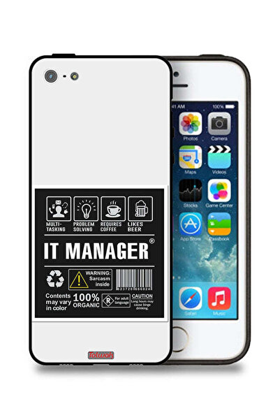 Tolwak جراب حماية لجهاز Apple iPhone 5/5s/SE - ملصق مدير تكنولوجيا المعلومات
