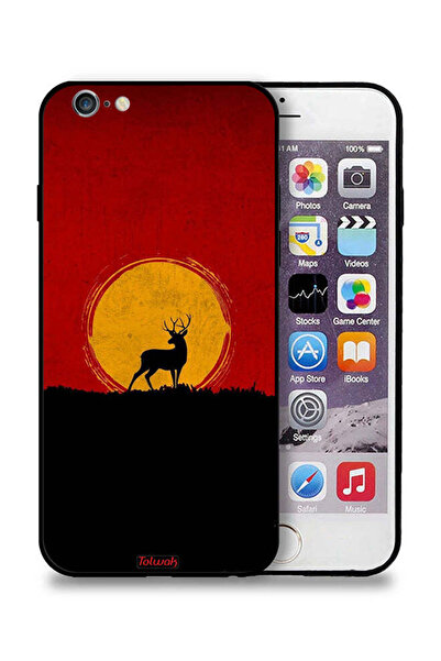 Tolwak غطاء حماية لجهاز Apple iPhone 6 Plus/6s Plus برسومات غزال وقمر