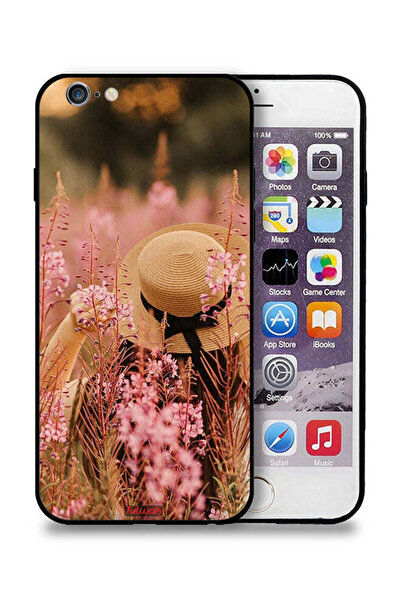 Tolwak Apple iPhone 6/6s Protective Case Hat Girl In Flowers