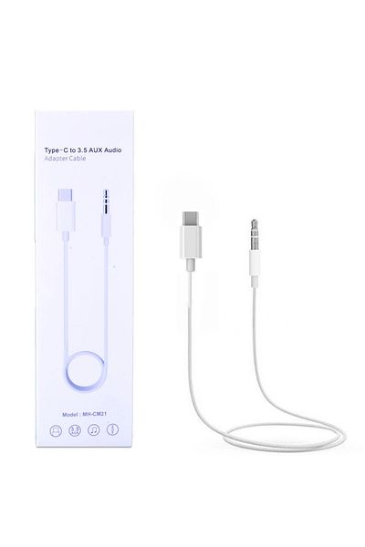 CepteToptan Ally Mh-Cm21 Type -C T0 3.5mm Aux Audio Transfer Cable-(1903) - Mki̇7219-8694