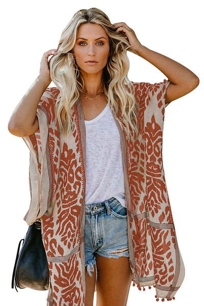 WildFashion Abstract print summer/beach tunic E436-19