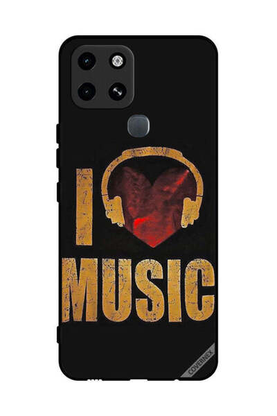 Covernex غطاء حماية لهاتف Infinix Smart 6 Vintage I Love Music