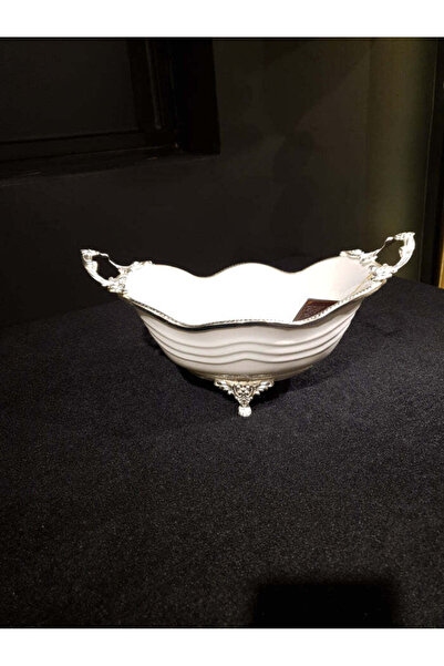 ROY KING Royking Lımoges Large Oval Bowl with Feet 39*23*15cm