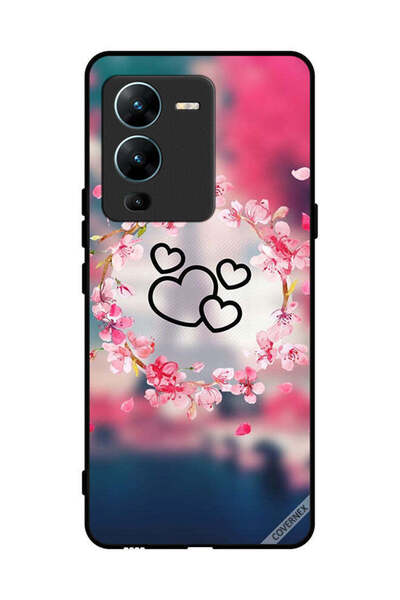 Covernex غطاء حماية لهاتف فيفو V25 برو - مشبك فني على شكل قلوب