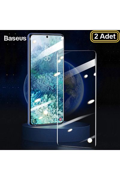 CepteToptan منحني - واقي زجاجي مقوى بالأشعة فوق البنفسجية لهاتف Galaxy S20 2 قطعة - (1903) - MKİ6352-3562