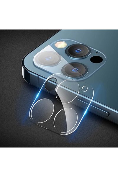 CepteToptan مجموعة GOR iPhone 12 Pro 6.1 أفضل واقي كاميرا زجاجي كامل مقوى مكون من قطعتين - (1903) - MKİ4431-5363