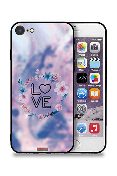Tolwak غطاء حماية لجهاز آيفون 8 من آبل بتصميم خاتم "حب في الزهور"