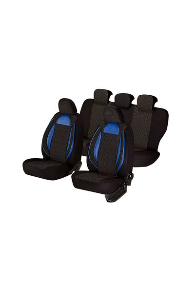 Umbrella Set Huse Scaun Racing Negru - Albastru