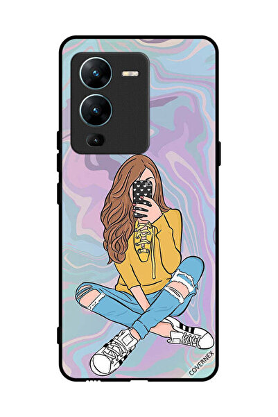 Covernex غطاء حماية لهاتف فيفو V25 برو - فتاة تلتقط صورة
