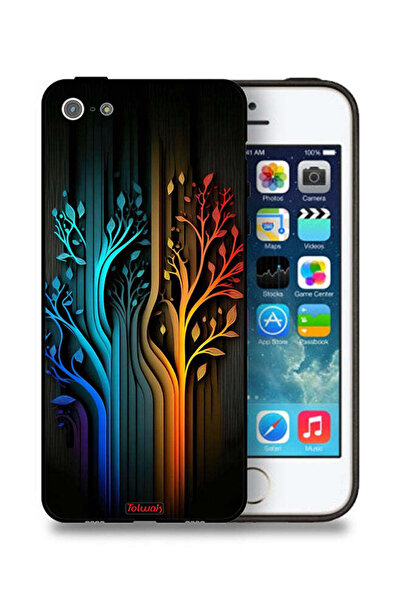 Tolwak غطاء حماية لجهاز Apple iPhone 5/5s/SE بتصميم أوراق الشجر