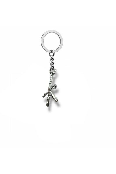 Herşey Nota Claw Charm – Unisex Metal Keychain with Chicken Claw Figure