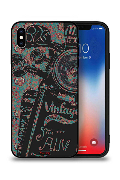 Tolwak جراب حماية لهاتف Apple iPhone XS Max بتصميم دراجة نارية كلاسيكية