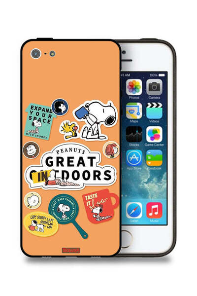 Tolwak غطاء حماية لجهاز Apple iPhone 5/5s/SE بملصقات الفول السوداني