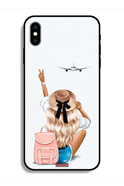Tolwak جراب واقٍ لهاتف Apple iPhone X - فتاة تحب السفر
