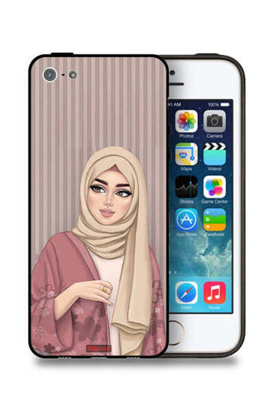 Tolwak غطاء حماية لجهاز Apple iPhone 5/5s/SE برسومات فتاة محجبة