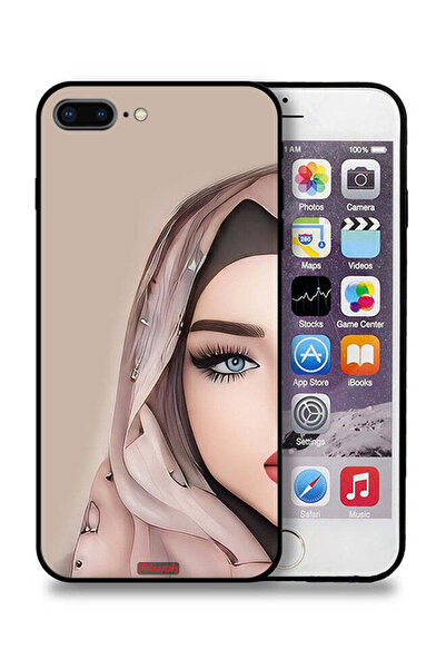 Tolwak غطاء حماية لجهاز آيفون 7 بلس من آبل، رسم فتاة نصف وجه