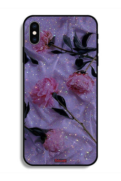 Tolwak جراب حماية لهاتف Apple iPhone X برسومات ورود لامعة