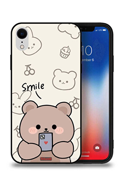 Tolwak جراب حماية لجهاز Apple iPhone XR برسومات الدب المبتسم