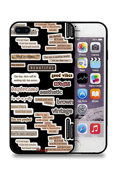 Tolwak جراب حماية لجهاز Apple iPhone 7 Plus بملصقات اقتباسات جميلة