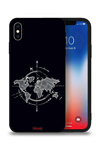 Tolwak غطاء حماية لجهاز Apple iPhone XS Max بتصميم فن البوصلة