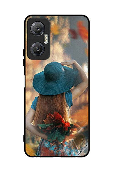 Covernex غطاء حماية لهاتف Infinix Hot 20 - فتاة قبعة تخفي أوراق الحب