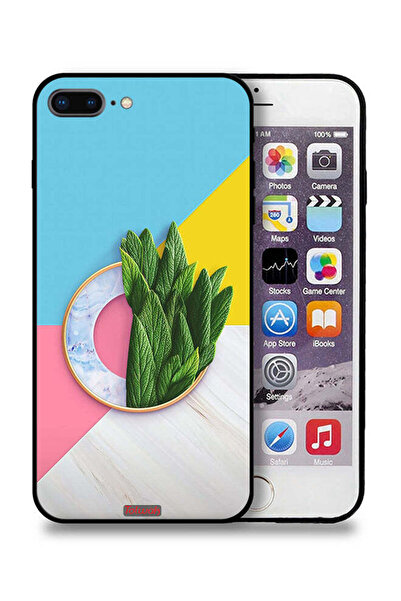 Tolwak غطاء حماية لهاتف Apple iPhone 7 Plus بنمط أوراق تجريدية