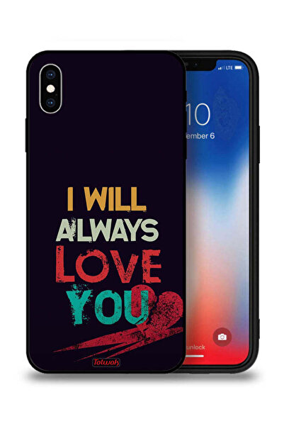 Tolwak جراب حماية لجهاز Apple iPhone XS Max - سأحبك دائمًا