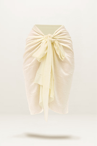 cott land Pareo Ecru Cream Tie 80X140 cm