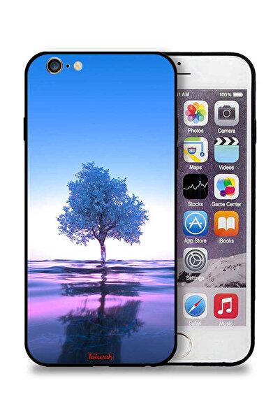 Tolwak غطاء حماية لجهاز Apple iPhone 6 Plus/6s Plus بتصميم شجرة نيون وانعكاس ...