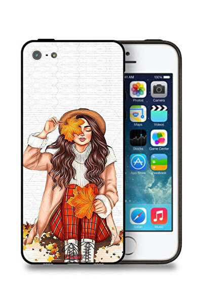 Tolwak غطاء حماية لجهاز Apple iPhone 5/5s/SE يحمل صورة أوراق الخريف