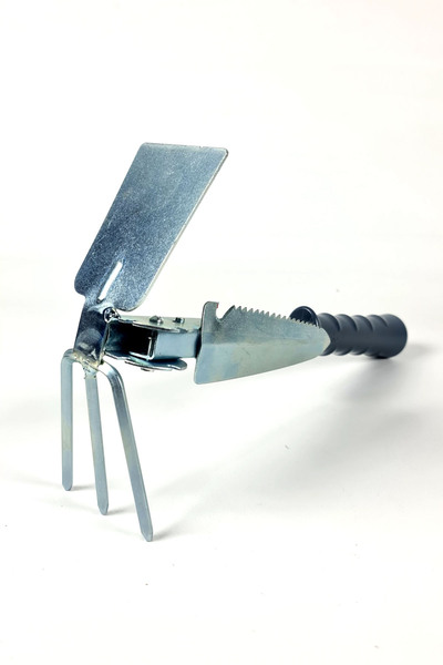 Binbirreyon Teleskopik Saplı Çift Taraflı Çelik Çapa Katlanır Fide Dikici Uçlu 80-146cm AB089