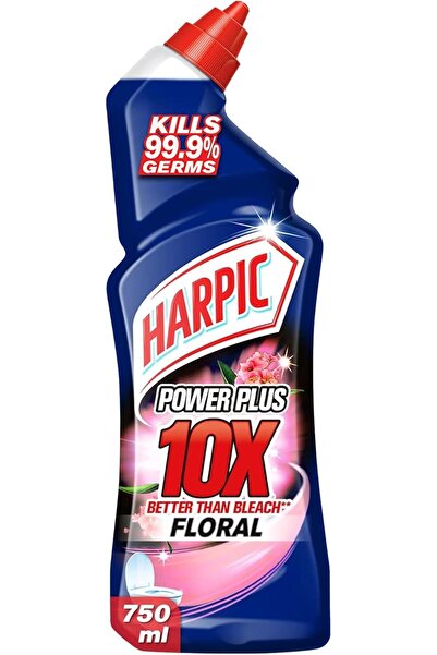 Harpic منظف المرحاض باور بلس، يقضي على 99.9% من الجراثيم، برائحة الزهور، 750 مل