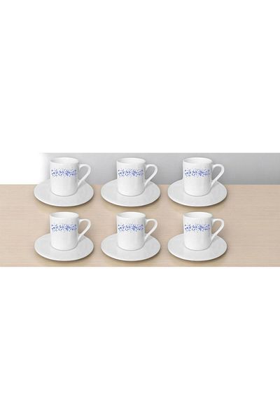 Nino Store Nazar Değimin Series 3 Printed Gift Set of 6 Turkish Coffee Cups