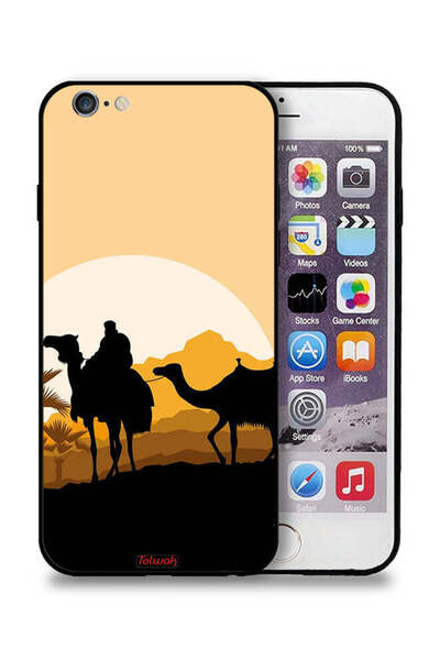 Tolwak غطاء حماية لجهاز Apple iPhone 6 Plus/6s Plus برسومات جمال في الصحراء