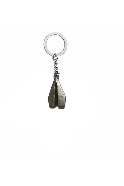 Herşey Nota Paper Flight – Unisex Metal Keychain with Paper Plane Figure
