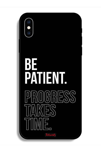 Tolwak جراب حماية لجهاز Apple iPhone X كن صبورًا فالتقدم يستغرق وقتًا