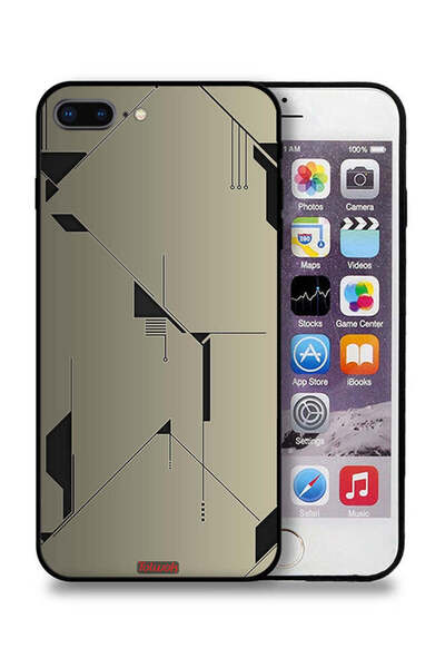 Tolwak غطاء حماية لجهاز Apple iPhone 7 Plus بتصميم تجريدي بسيط من الفن الرقمي