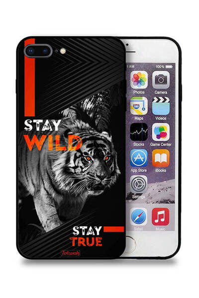Tolwak جراب حماية لجهاز Apple iPhone 7 Plus - Stay Wild Stay True