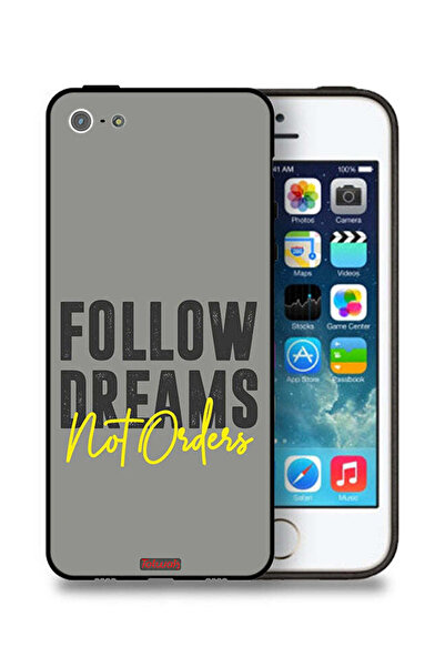 Tolwak جراب حماية لجهاز Apple iPhone 5/5s/SE - اتبع الأحلام وليس الأوامر