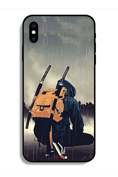 Tolwak جراب حماية لهاتف Apple iPhone X - فن سيف الساموراي الرقمي