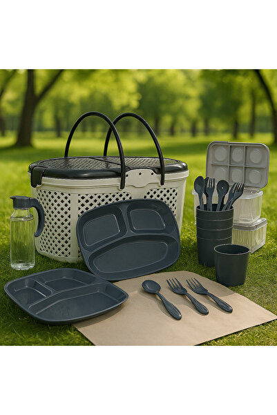 Comeket Kamp ve Piknik Seti Full Takım 6 kişilik Çay Bardağı Dahil Değildir