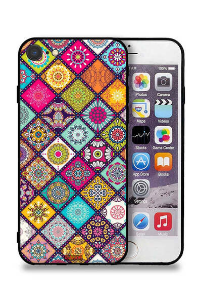 Tolwak جراب حماية لجهاز Apple iPhone SE (2020) بنمط مربعات ماندالا