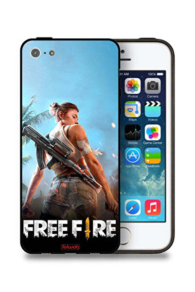 Tolwak جراب حماية لجهاز Apple iPhone 5/5s/SE من Free Fire