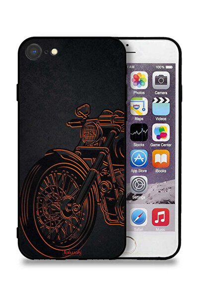 Tolwak جراب حماية لجهاز Apple iPhone 8 بتصميم دراجة عتيقة