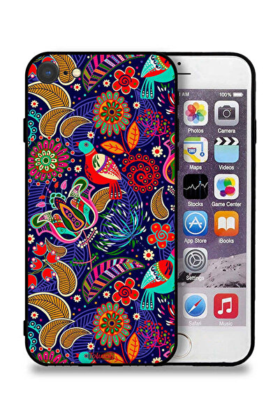 Tolwak غطاء حماية لجهاز Apple iPhone 8 بنقشة طيور وزهور
