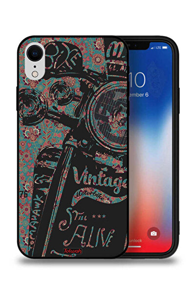 Tolwak جراب حماية لهاتف Apple iPhone XR بتصميم دراجة نارية كلاسيكية