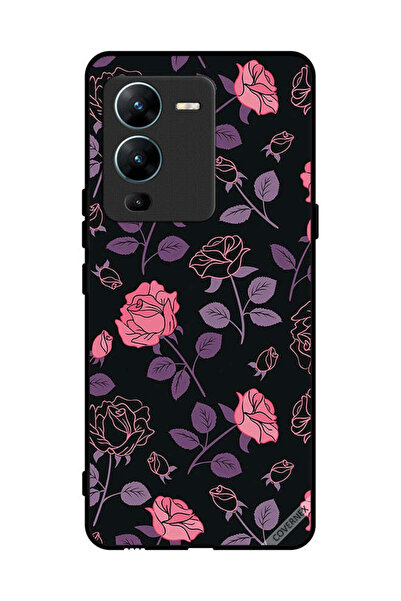 Covernex غطاء حماية لهاتف فيفو V25 برو - زهور قوطية باستيل